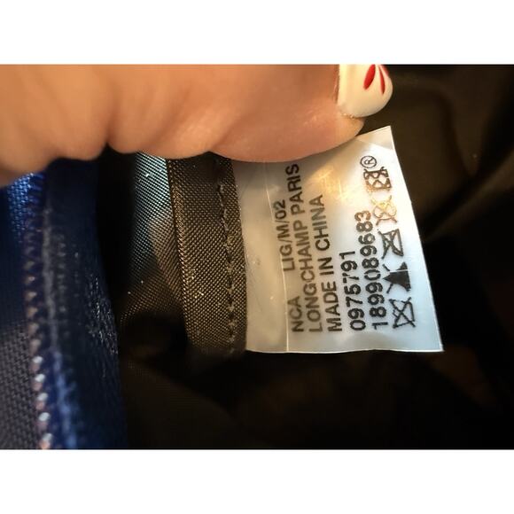 Longchamp Le Pliage Original M Tote bag Lichen Recycled canvas Pre Owned W Flaws - Picture 7 of 9